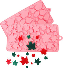 Silikon Ahornblatt Backform 2er Set Halloween Thanksgiving Candy