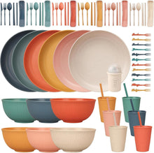 Unzerbrechliches Camping Geschirr Set 6 Personen 66 Teilig Plastik