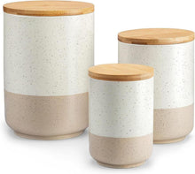 Keramik Vorratsdosen Luftdichter Deckel 2200/1120/550 ml Beige