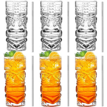 Tiki Longdrinkgläser 6er Set 400ml Lustige Cocktailgläser
