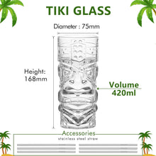 Tiki Longdrinkgläser 6er Set 400ml Lustige Cocktailgläser