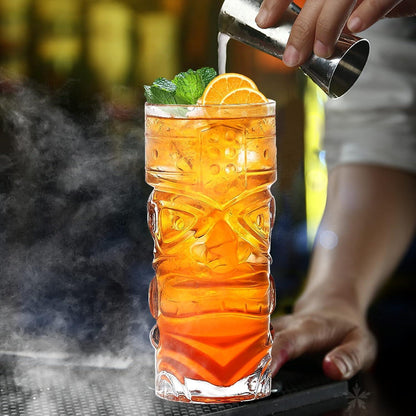 Tiki Longdrinkgläser 6er Set 400ml Lustige Cocktailgläser
