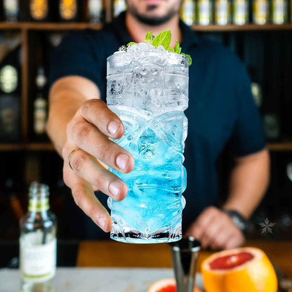 Tiki Longdrinkgläser 6er Set 400ml Lustige Cocktailgläser