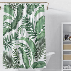 Duschvorhang Anti-Schimmel grüne Blätter 180x200 Polyester
