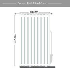 Duschvorhang 180x200 Anti-Schimmel Polyester Grüne Blätter Waschbar