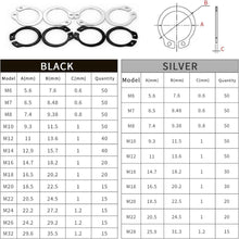 Externe Sicherungsringe Sortiment C-Clips 760 Stück Schwarz