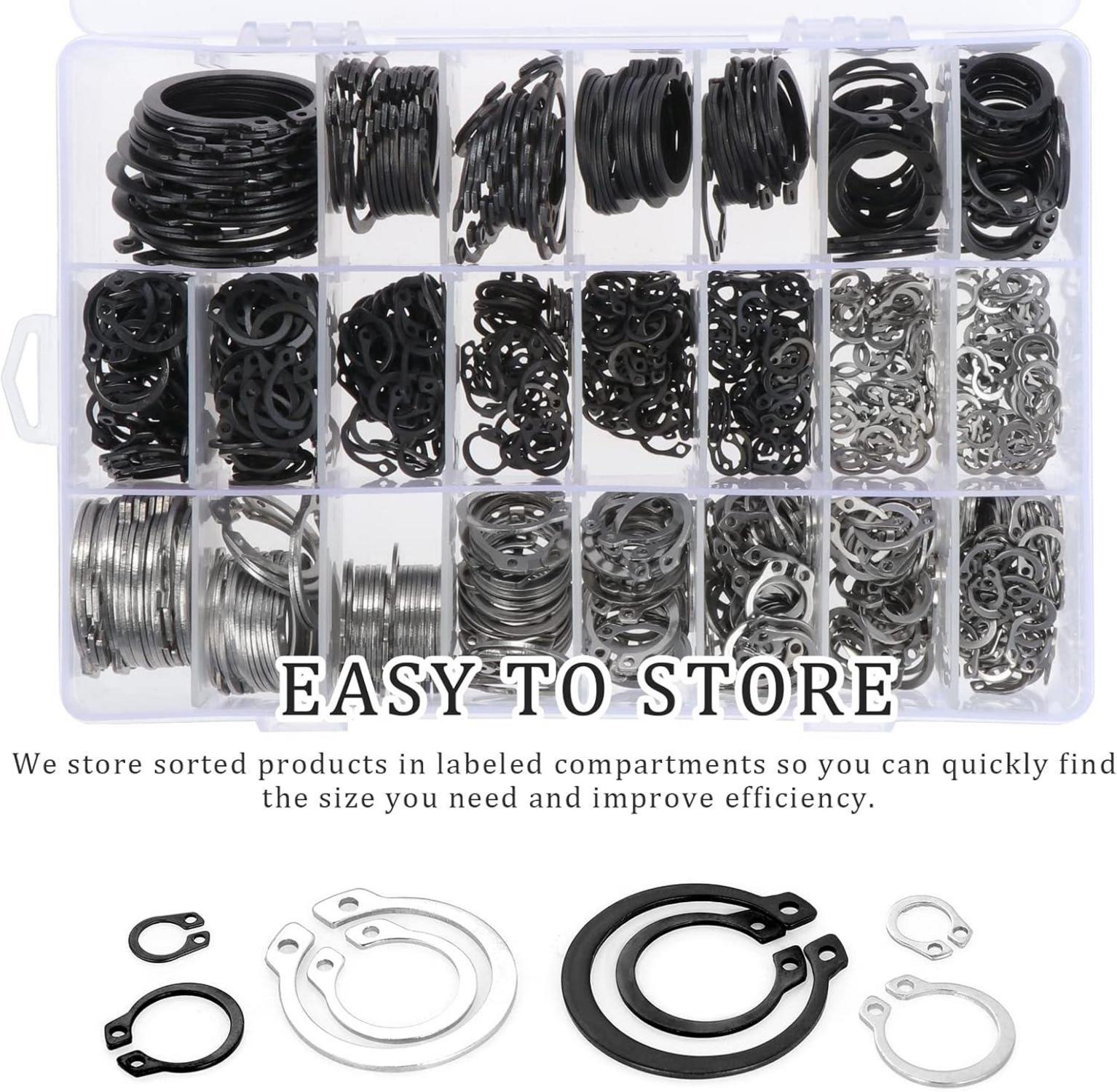 Externe Sicherungsringe Sortiment C-Clips 760 Stück SET