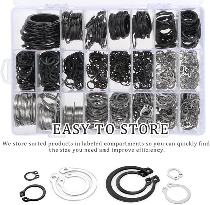 Externe Sicherungsringe Sortiment C-Clips 760 Stück SET