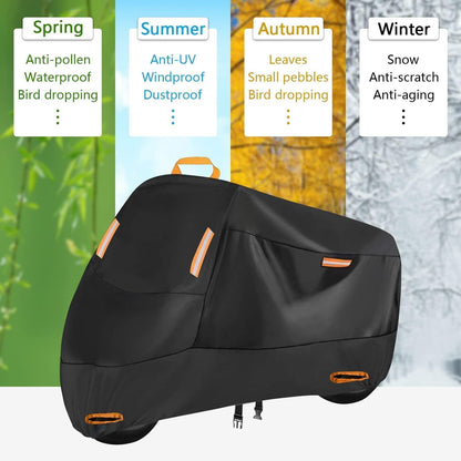 Motorradabdeckung 300D Oxford Wasserdicht XXXXL 290x95x140 cm