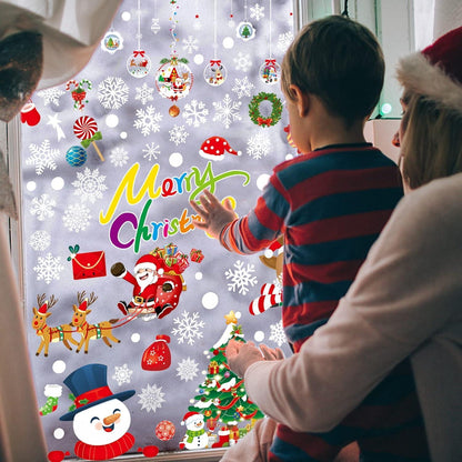 Fensterbilder Weihnachten 8 Blätter selbstklebend Schneeflocken