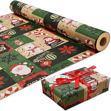 Weihnachtsgeschenkpapier 43cm x 15M Recycling Kraftpapierrollen