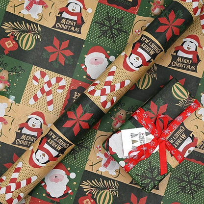 Weihnachtsgeschenkpapier Kraftpapier 43cm x 15M Multicolor2