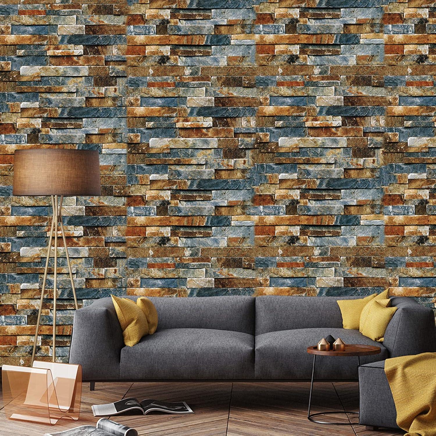 Selbstklebende Tapete Ziegelstein-Look Vintage Effekt 44.5x500cm
