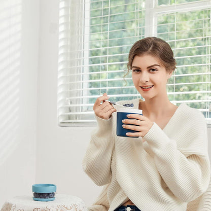 Joghurtbecher to go mit löffel Auslaufsicher groß 250+500ml