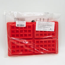 Silikon Waffelform Backform 2 Stück Herz & Rechteckige Rot