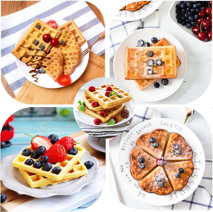 Silikon Waffelform Herz Rechteckig Backform 2er Set in Rot