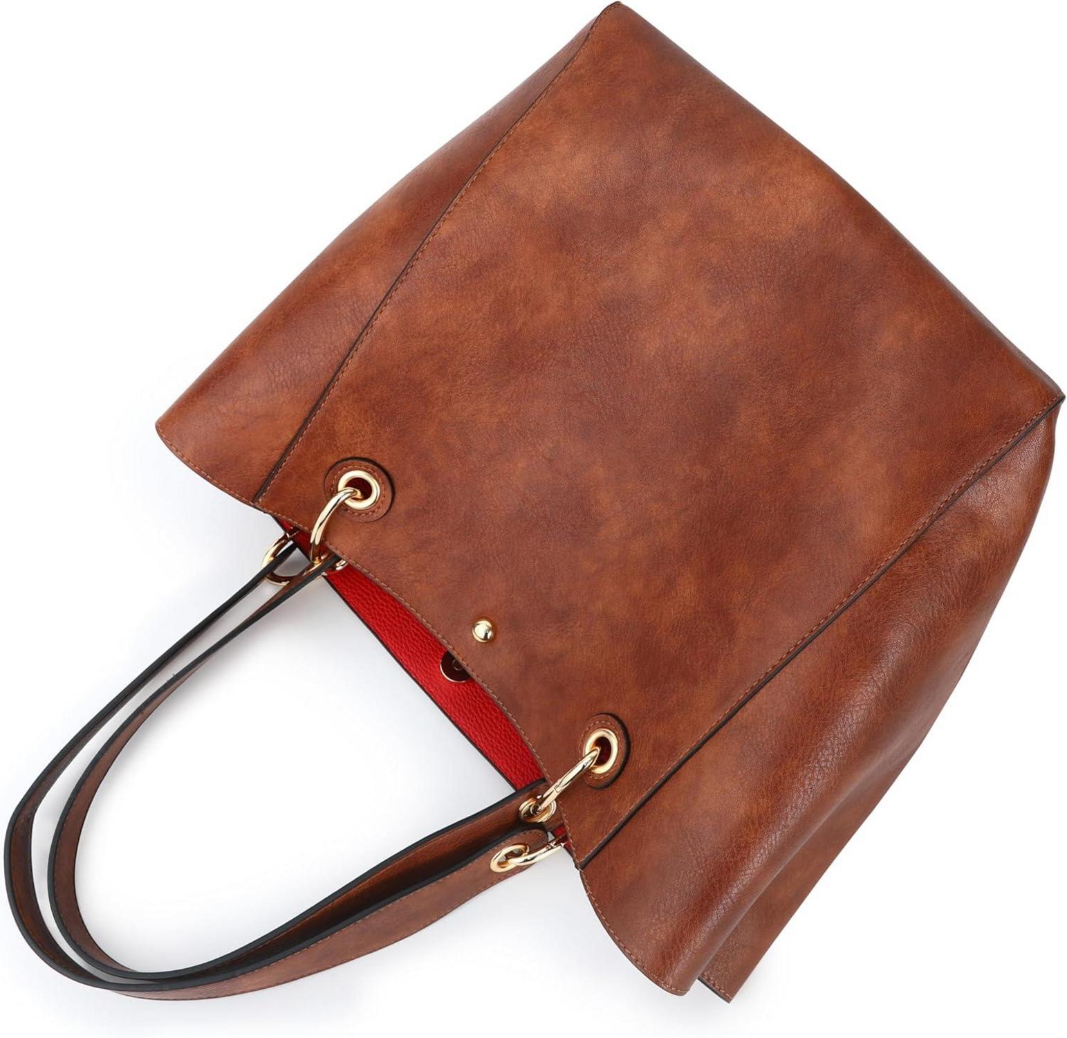 SQLP Damen Schultertasche Groß Leder Shopper - Geschenk