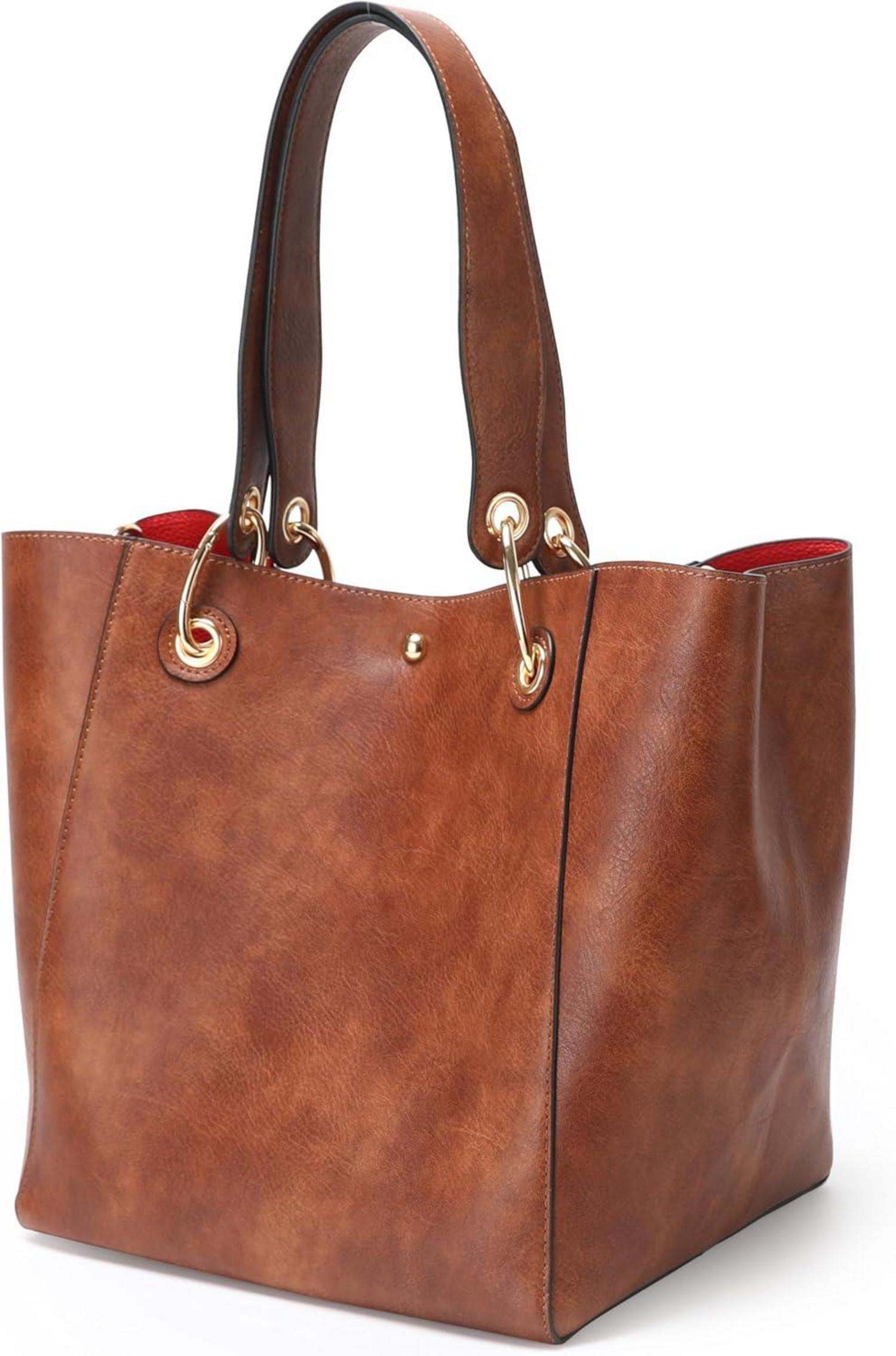 Damen Handtasche Leder Schultertasche Umhängetasche Groß Kapazität Shopper SQLP