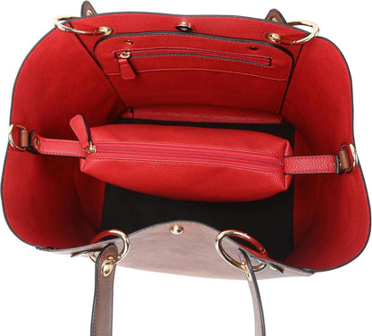 Damen Umhängetasche Leder Groß Kapazität Shopper Schultertasche SQLP