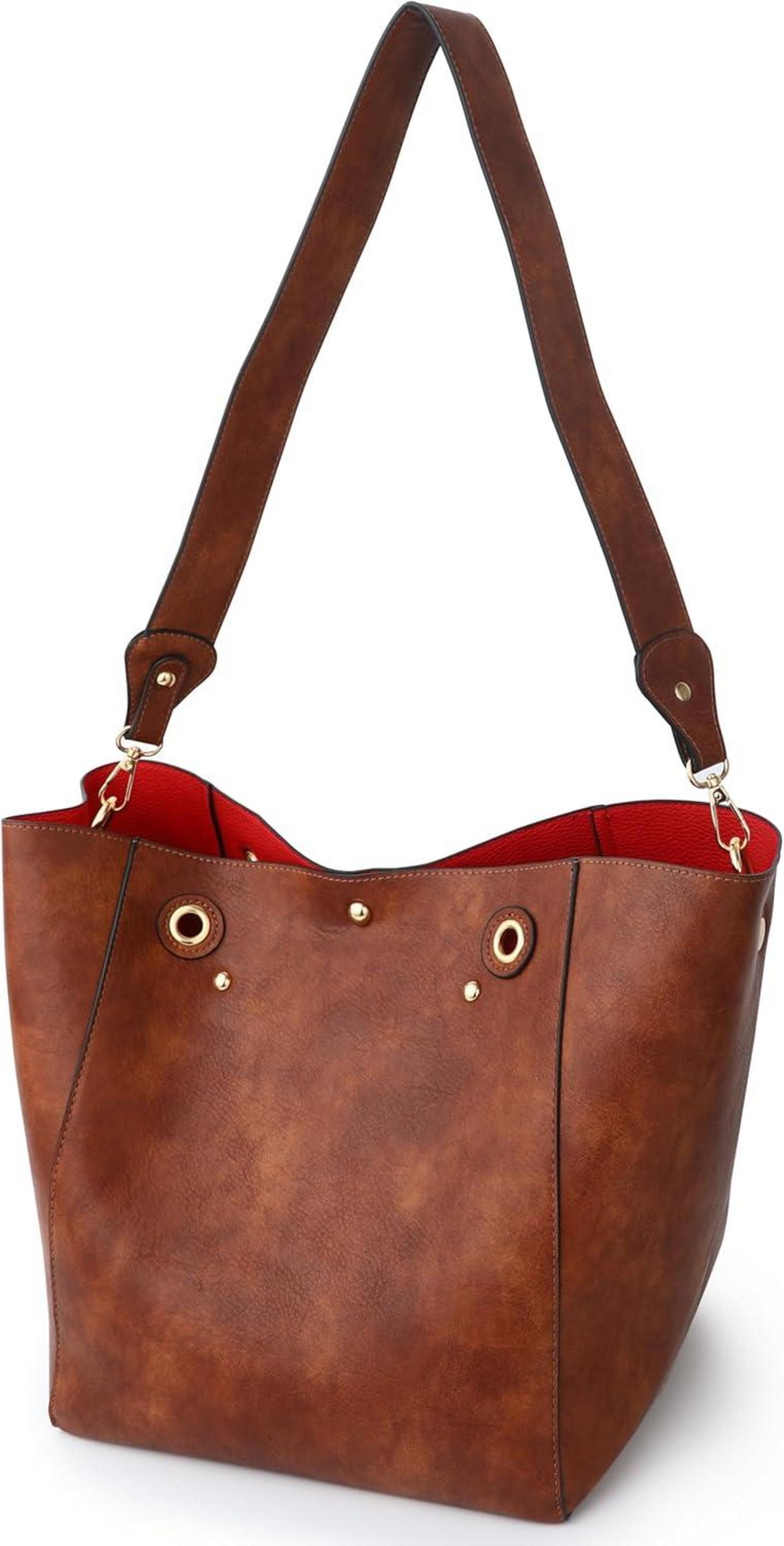 Damen Henkeltaschen Leder Groß Kapazität Shopper Tasche Umhängetasche