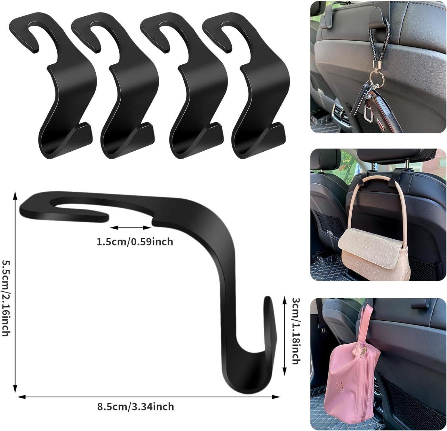 4er Set Auto Rücksitz Haken Aufbewahrungshaken Kopfstütze Autotasche