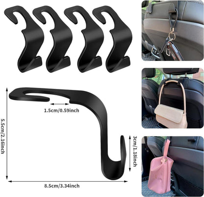 4er Set Auto Rücksitz Haken Aufbewahrungshaken Kopfstütze Autotasche