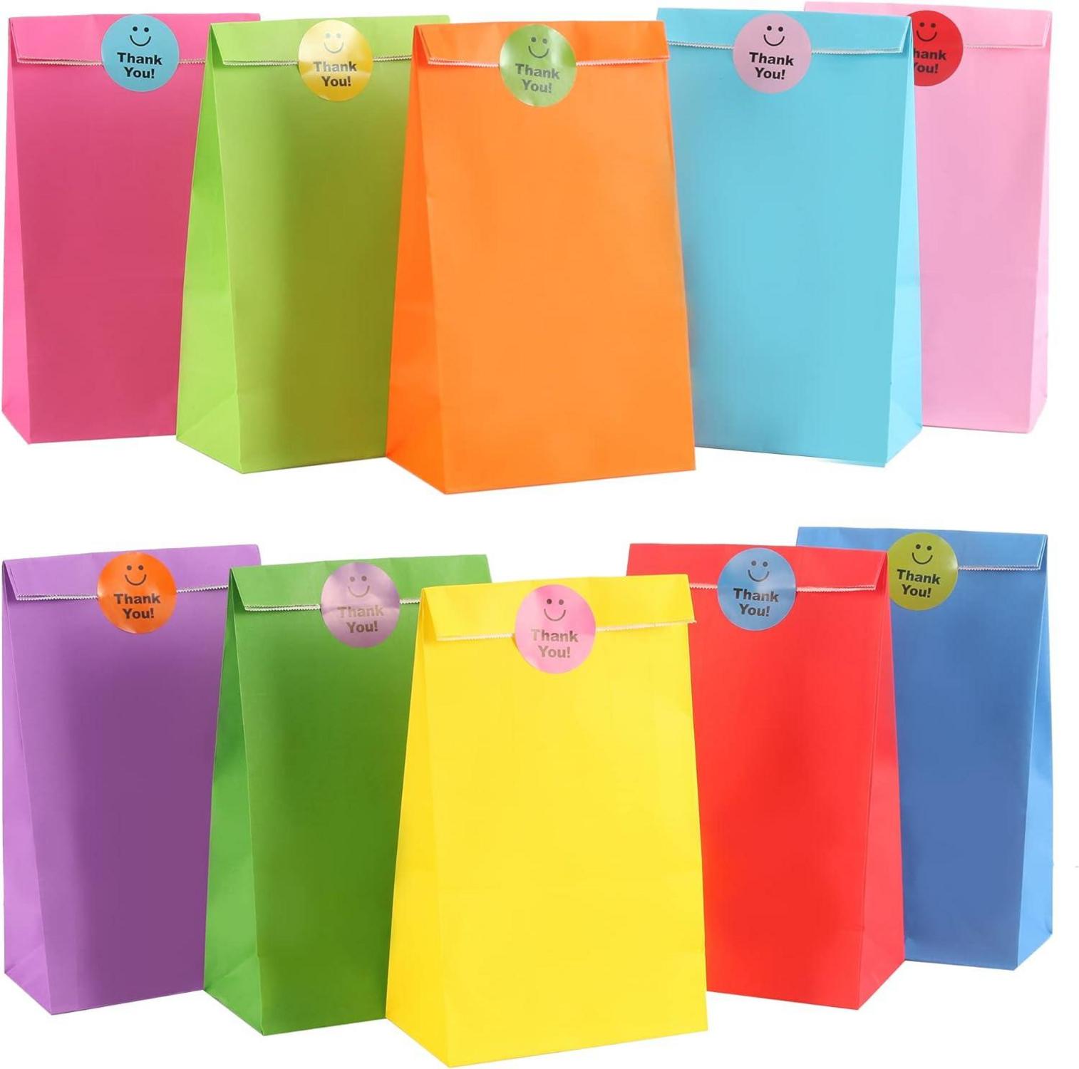 Kraftpapier Bonbon Geschenktüten 20 Stück mit Stickern