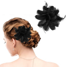 Haarclip mit Blume und Feder für Damen & Mädchen