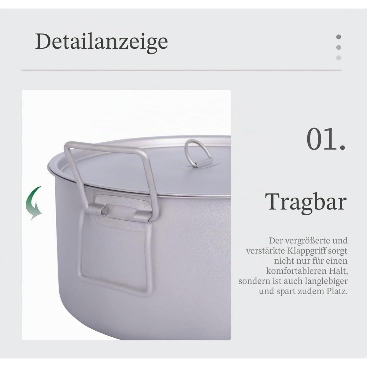Titan Campingtopf 2L/5L mit Deckel – Leicht & Robust