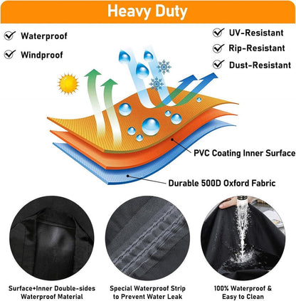 Grill Abdeckhaube für Weber 57cm 500D Oxford Wasserdicht Wetterfest