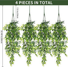 Künstliche Hängepflanzen 4er Set für Indoor Outdoor Garten