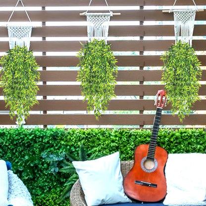 Künstliche Hängepflanzen Set 80cm Grünpflanze Kunstpflanze für Innen Außen