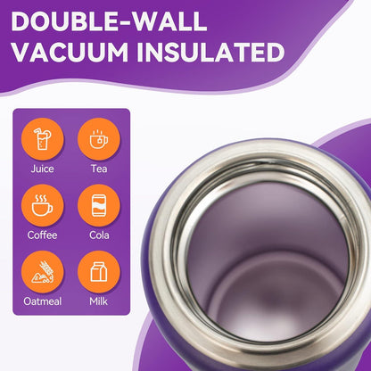 Isolierte Edelstahl Trinkflasche 500ml 710ml Violett BPA-frei Sport Yoga Camping