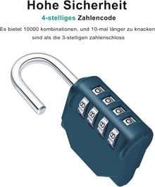 Zahlenschloss 4 Stellig Vorhängeschloss Fitnessstudio
