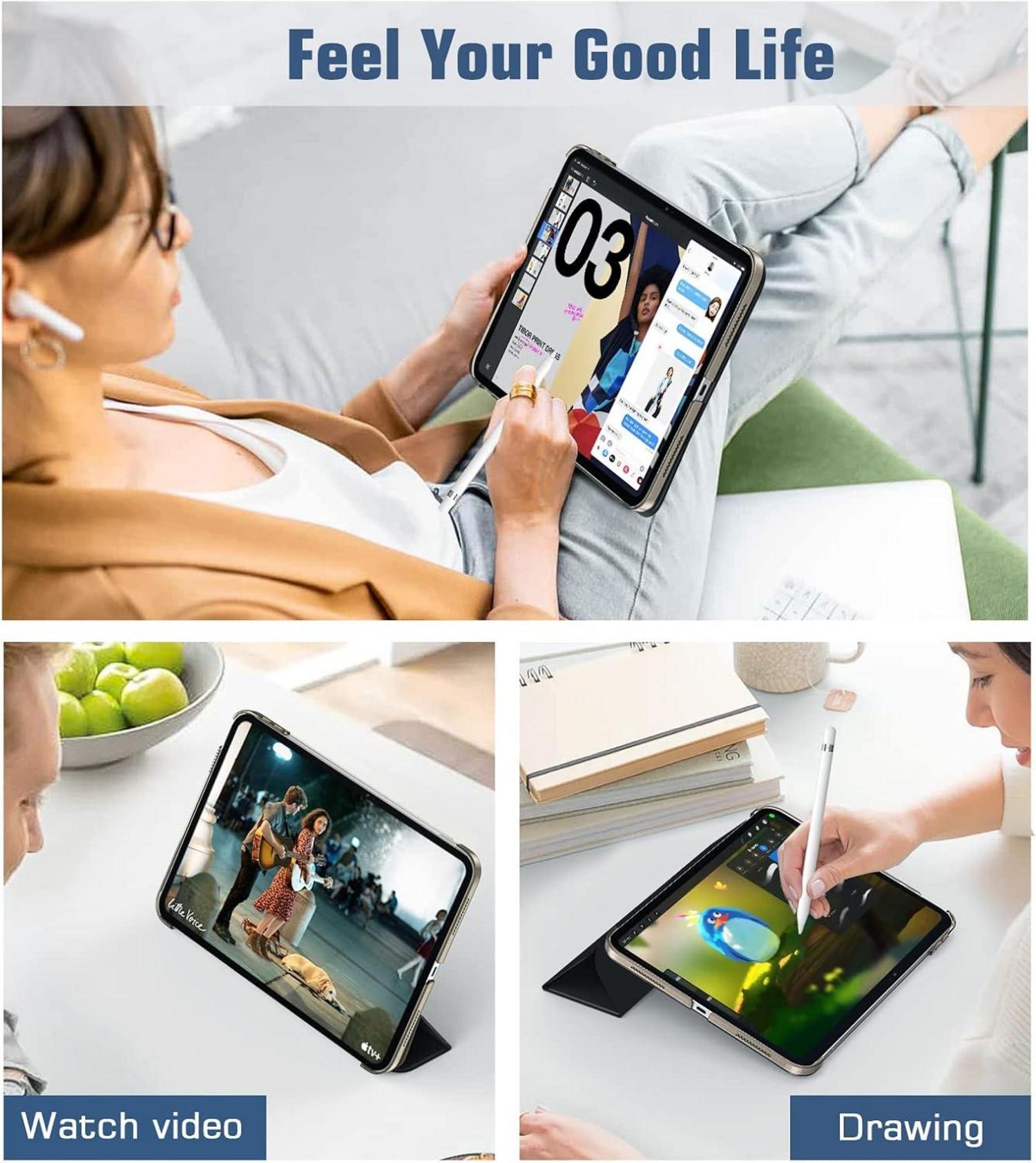 Smart Case Cover für iPad 10. Generation 10,9 Zoll 2022 Schwarz