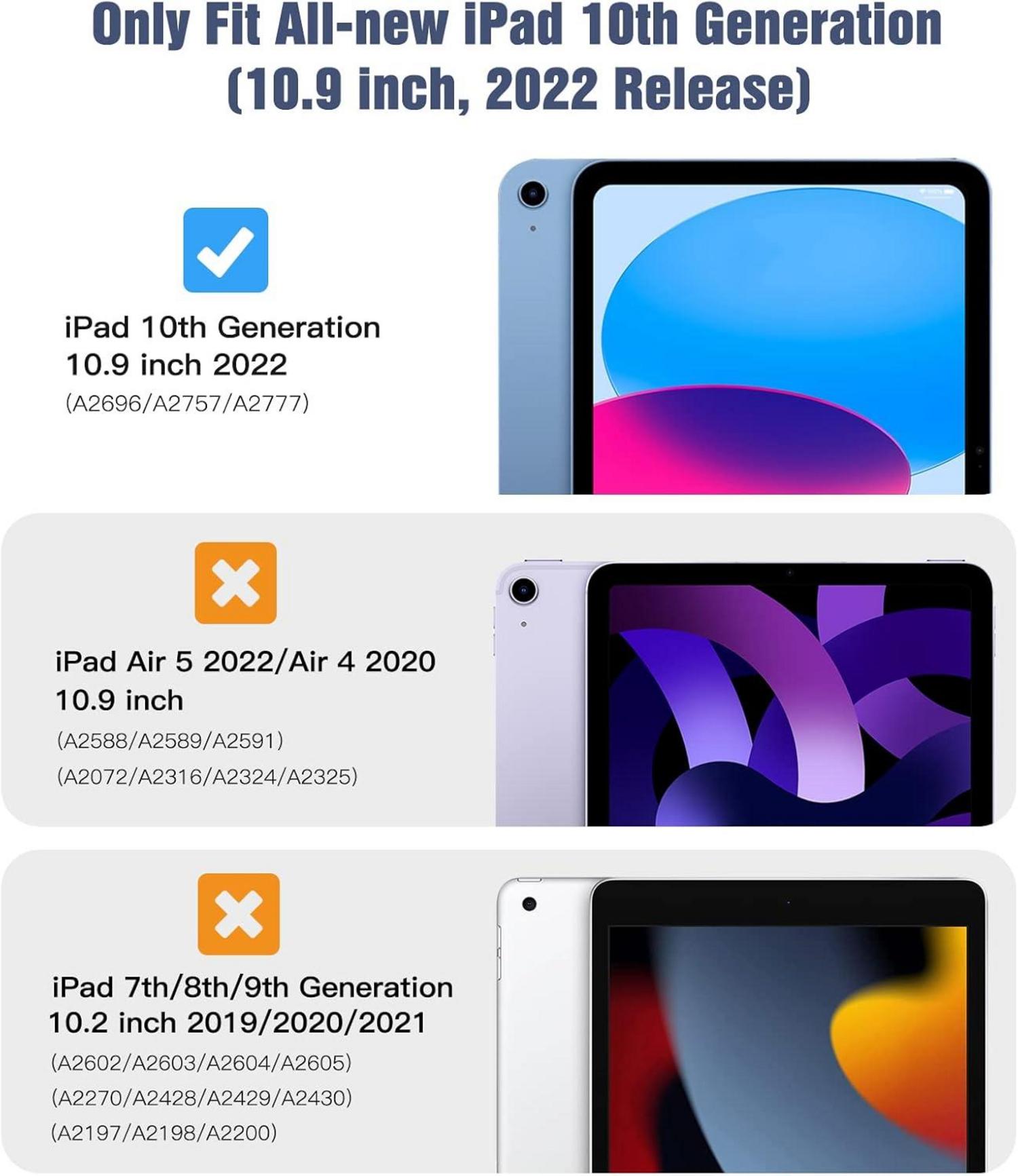TiMOVO iPad 10 Generation 10,9 Zoll 2022 Hülle Silber Smart