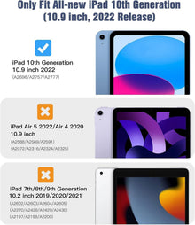 TiMOVO iPad 10 Generation 10,9 Zoll 2022 Hülle Silber Smart