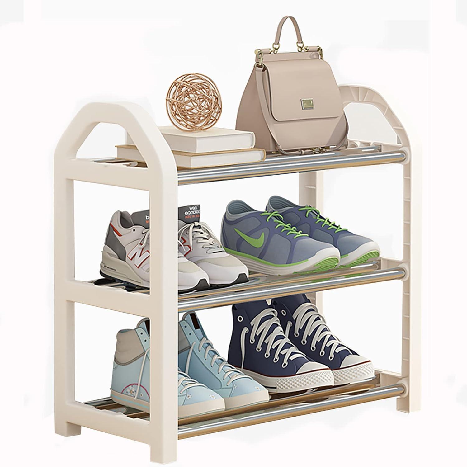 3-stöckiges Mini-Schuhregal für Kinder, Schuhständer & Organizer