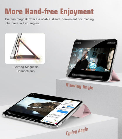 iPad 10.9 Zoll Hülle Smart Case Cover, Auto Schlaf/Aufwach, Hellrosa