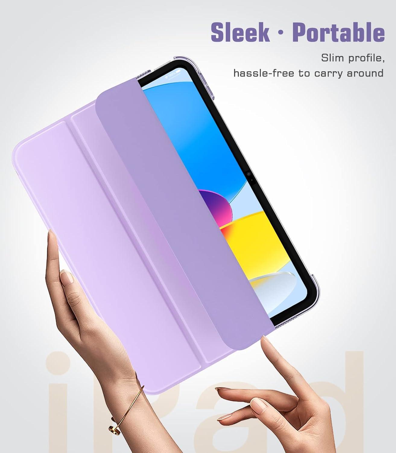 TiMOVO iPad 10 Generation 10.9 Zoll 2022 Hülle Taro Lila Smart Cover