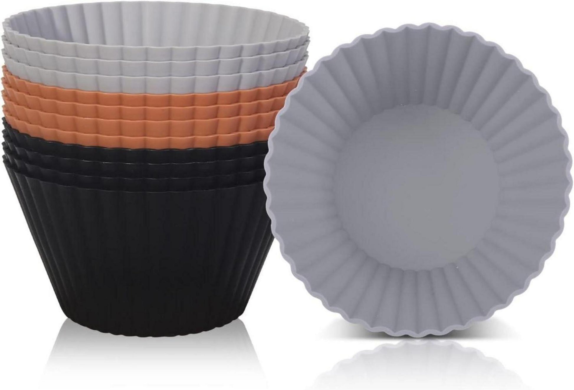 Große Silikon Muffinform Antihaft Backform 12er-Pack
