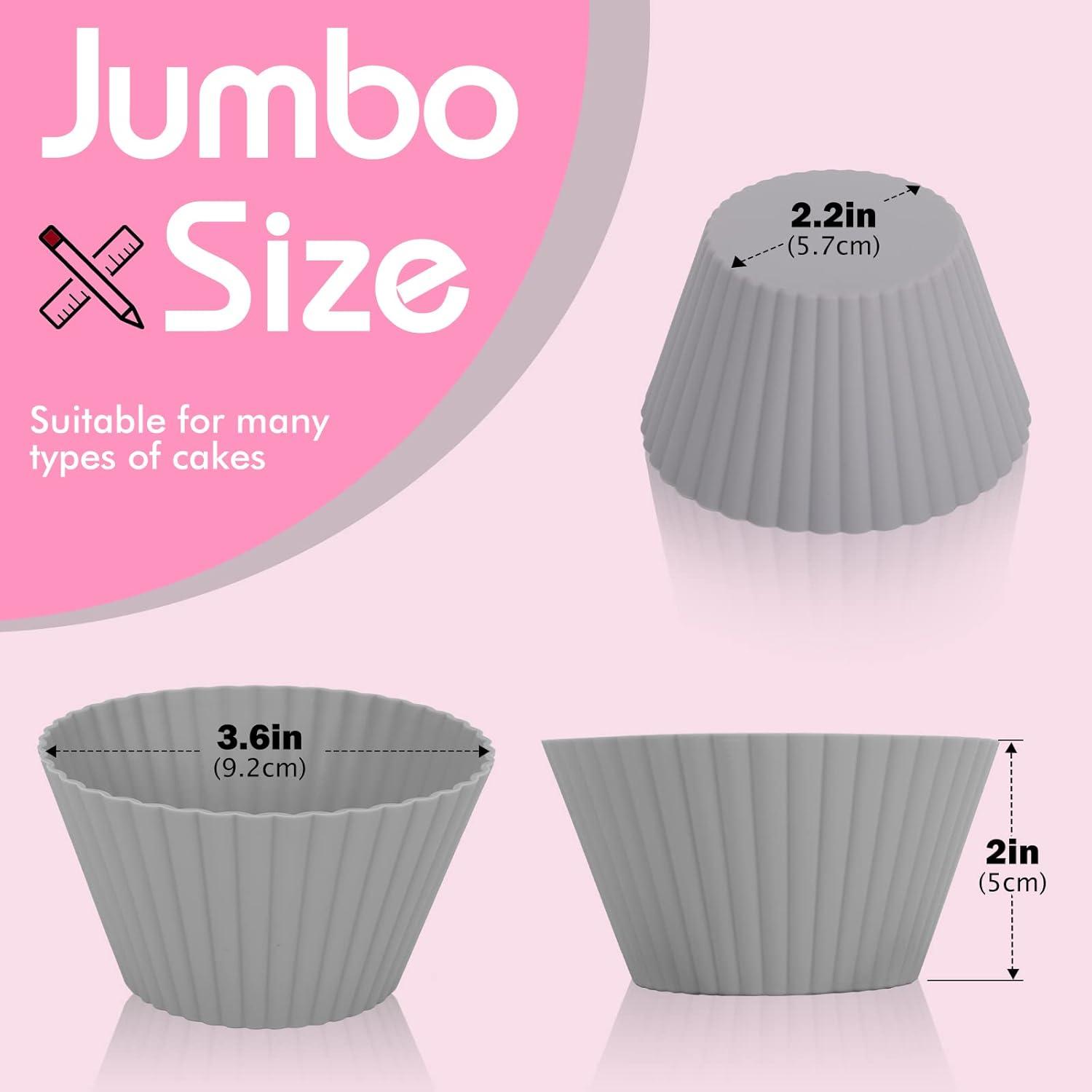 Große Silikon Muffinformen Antihaft Backform 12er-Pack
