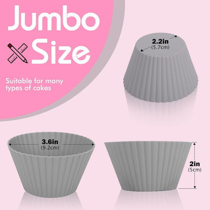 Große Silikon Muffinformen Antihaft Backform 12er-Pack