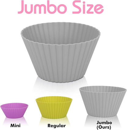 Große Silikon Muffinform Antihaft Backform 12er-Pack