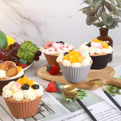 Große Muffinform Silikon Antihaft Backform Cupcake 12er-Pack