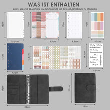 Budget Planner Deutsch A6 PU Leder mit