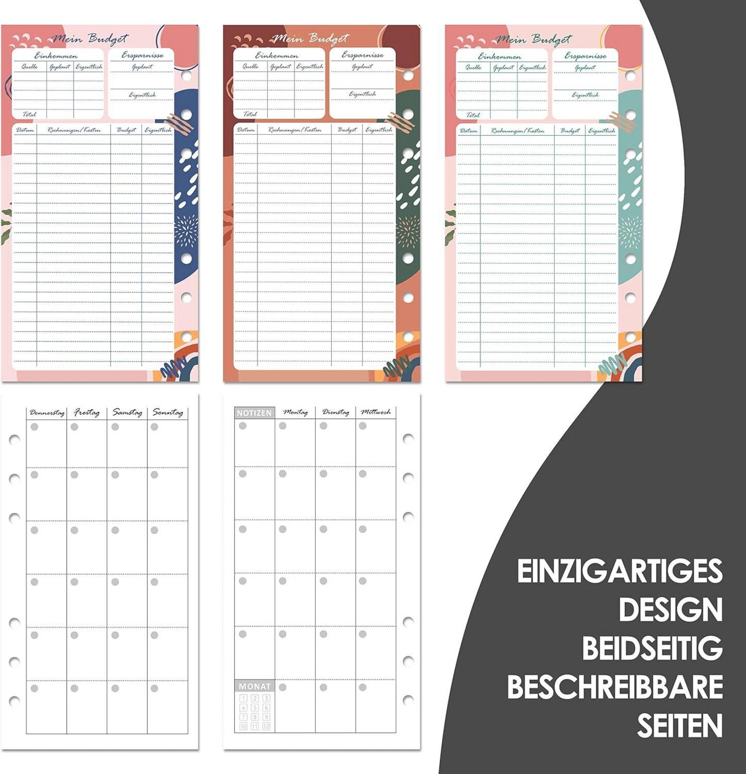 BIROYAL Budget Planner A6 PU Leder Startset mit Zubehör & Geldumschlägen