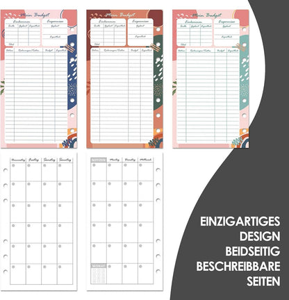 BIROYAL Budget Planner A6 PU Leder Startset mit Zubehör & Geldumschlägen