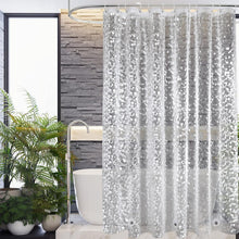 Duschvorhang 180x190 cm Magnet Gewicht Wasserdicht Transparent Eva