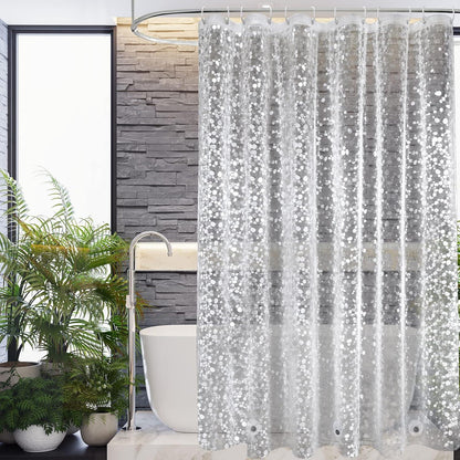 Duschvorhang 180x190 cm Magnet Gewicht Wasserdicht Transparent Eva